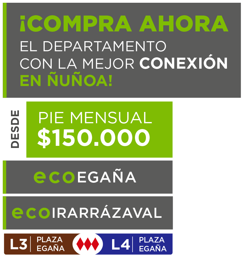 LA MEJOR CONEXIÓN EN ÑUÑOA. PAGA EL PIE DESDE $150.000
