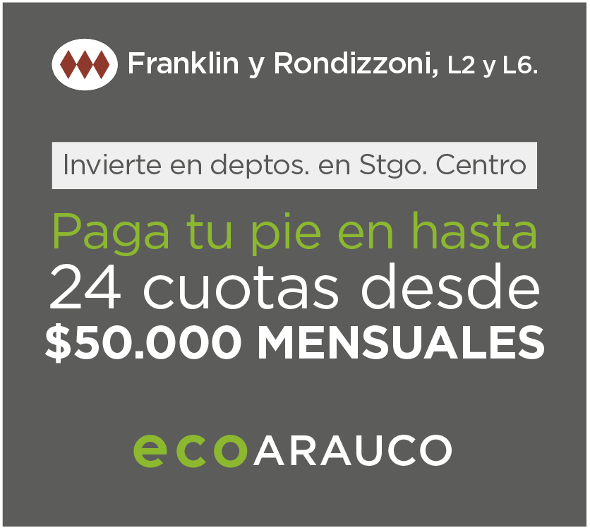 Invierte en Santiago Centro y paga tu pie en hasta 24 cuotas desde $50.000 mensuales.