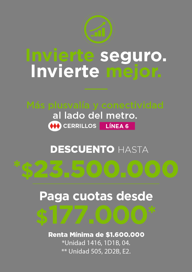 Paga tu pie en 24 cuotas mensuales desde $90.000